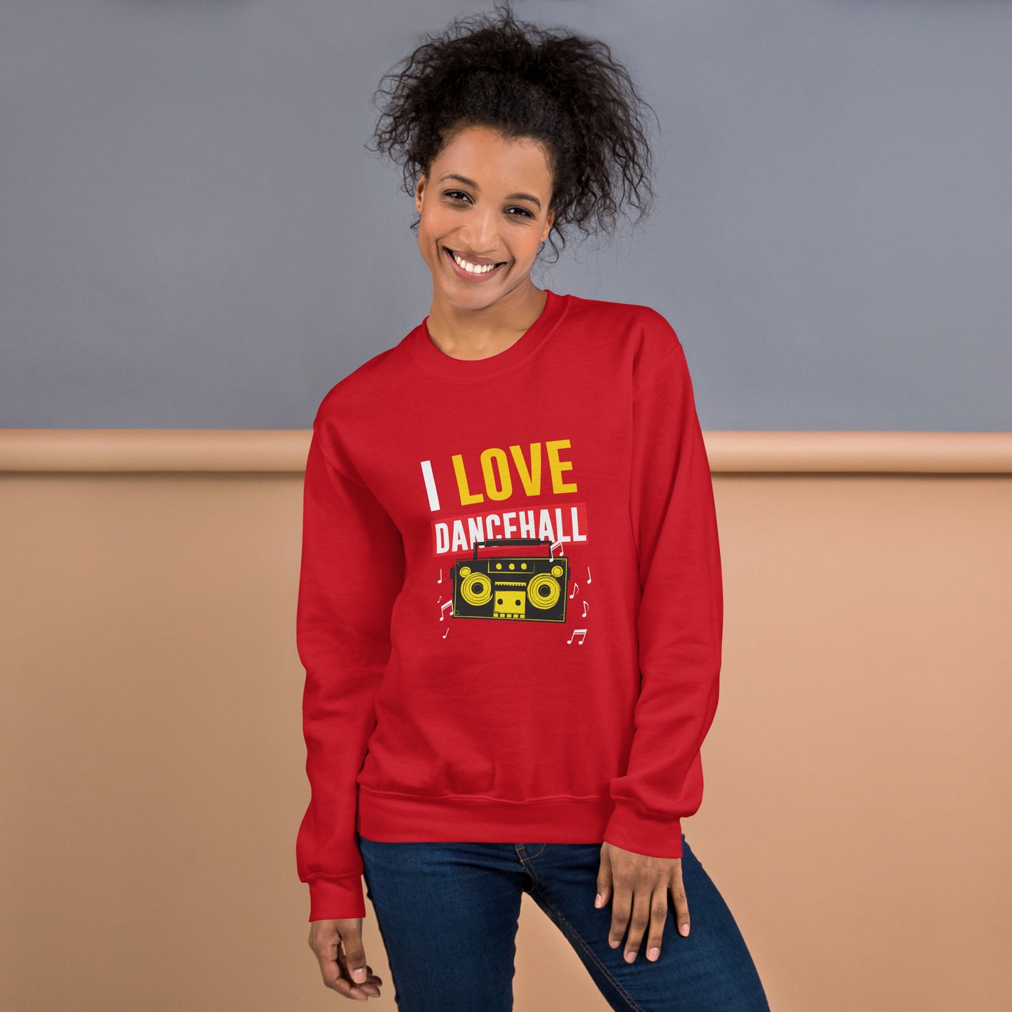 Sweat unisexe "I Love Dancehall" - Édition blanche