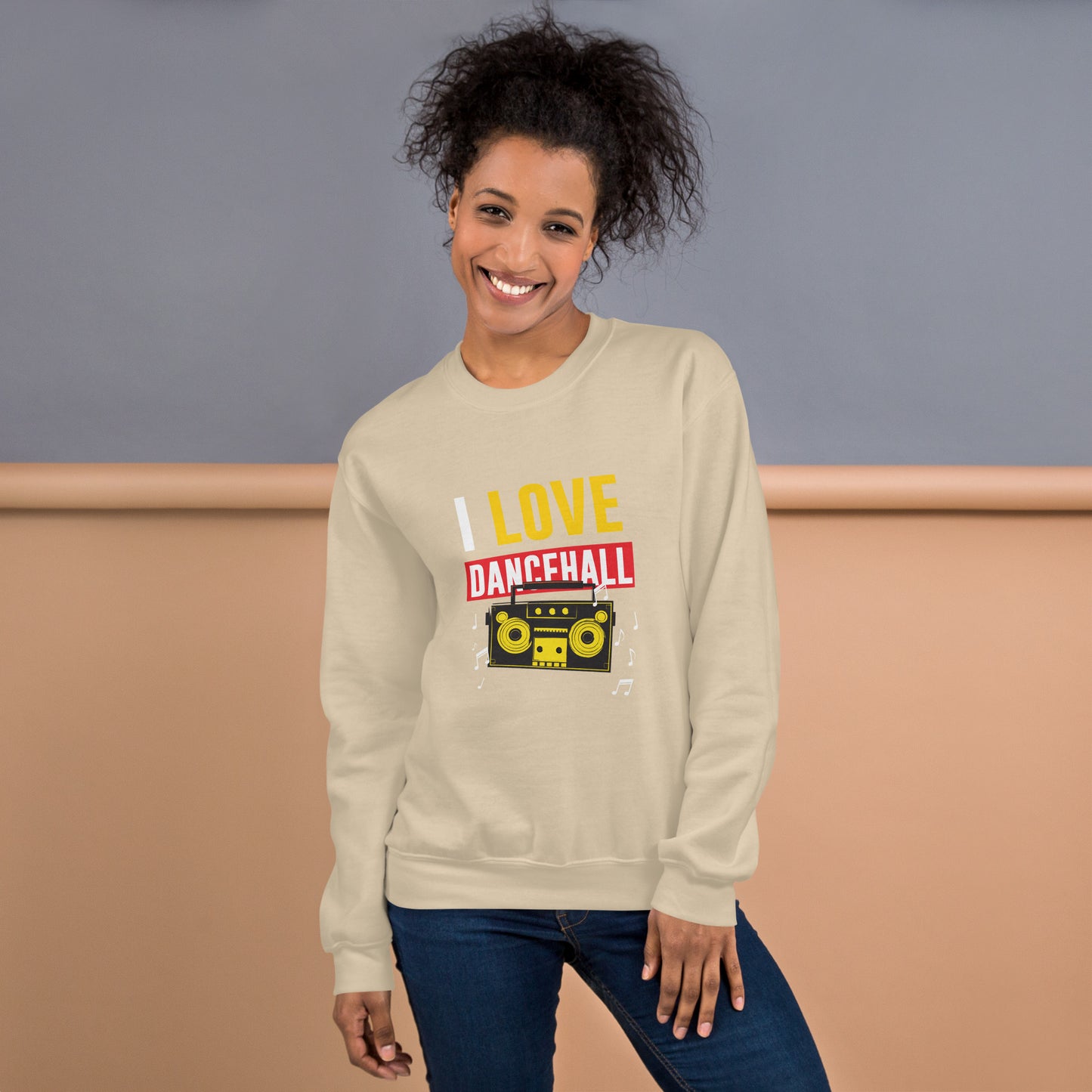 Sweat unisexe "I Love Dancehall" - Édition blanche