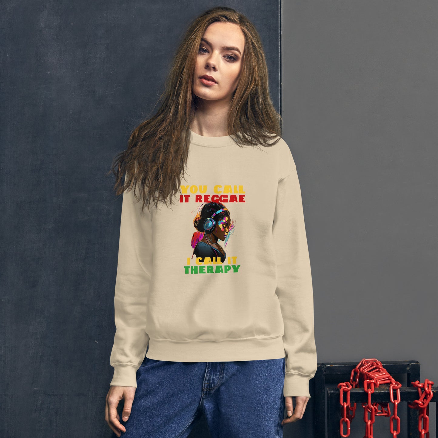 Sweat-shirt unisexe « Reggae is Therapy »