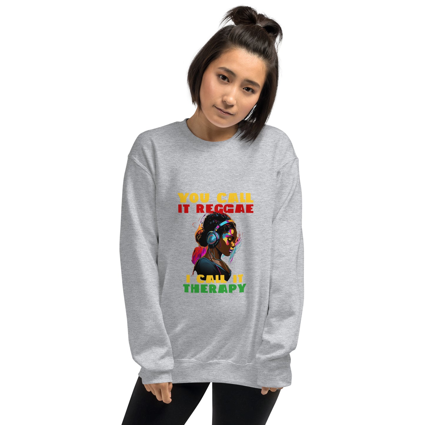 Unisex sweatshirt "Reggae is therapie".