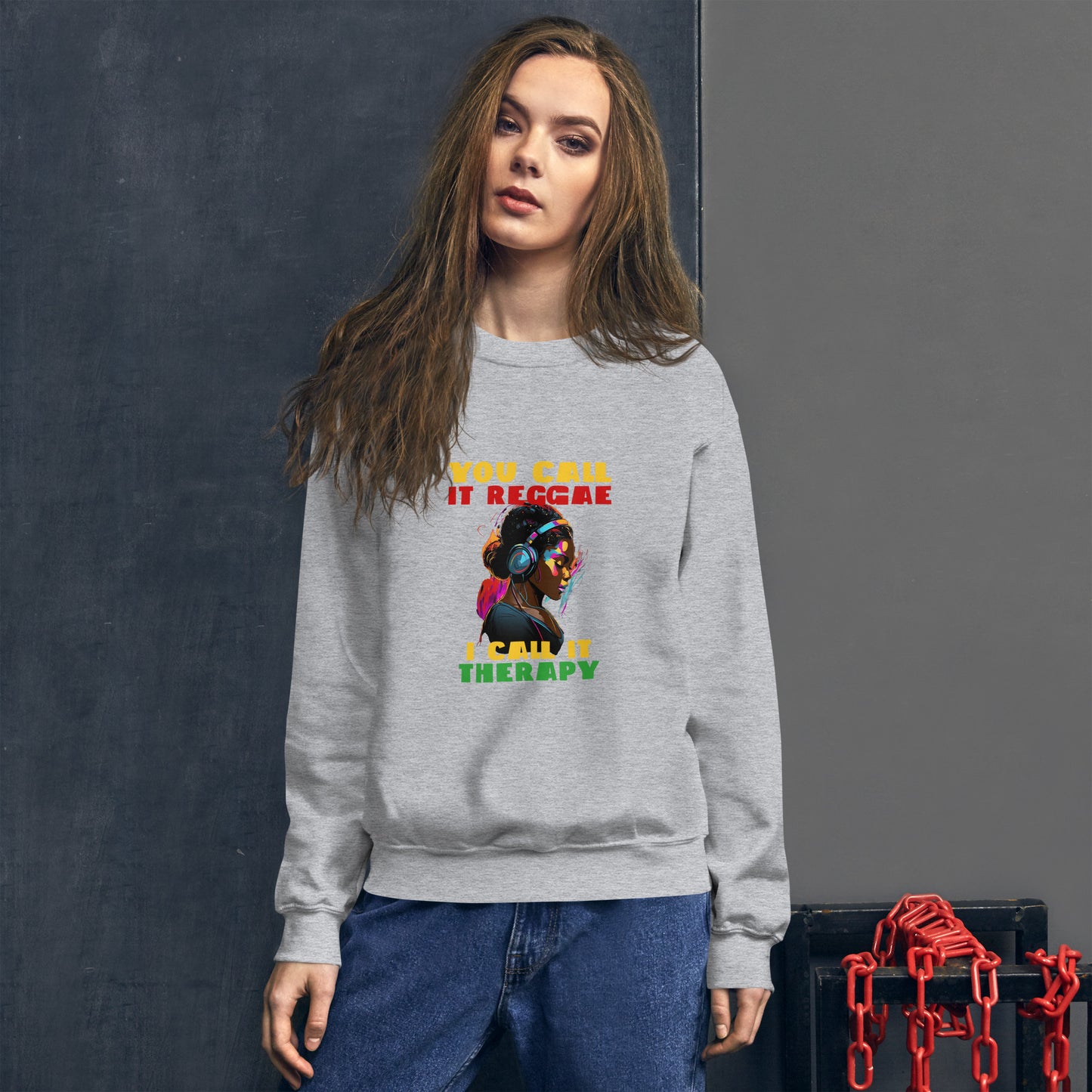 Sweat-shirt unisexe « Reggae is Therapy »