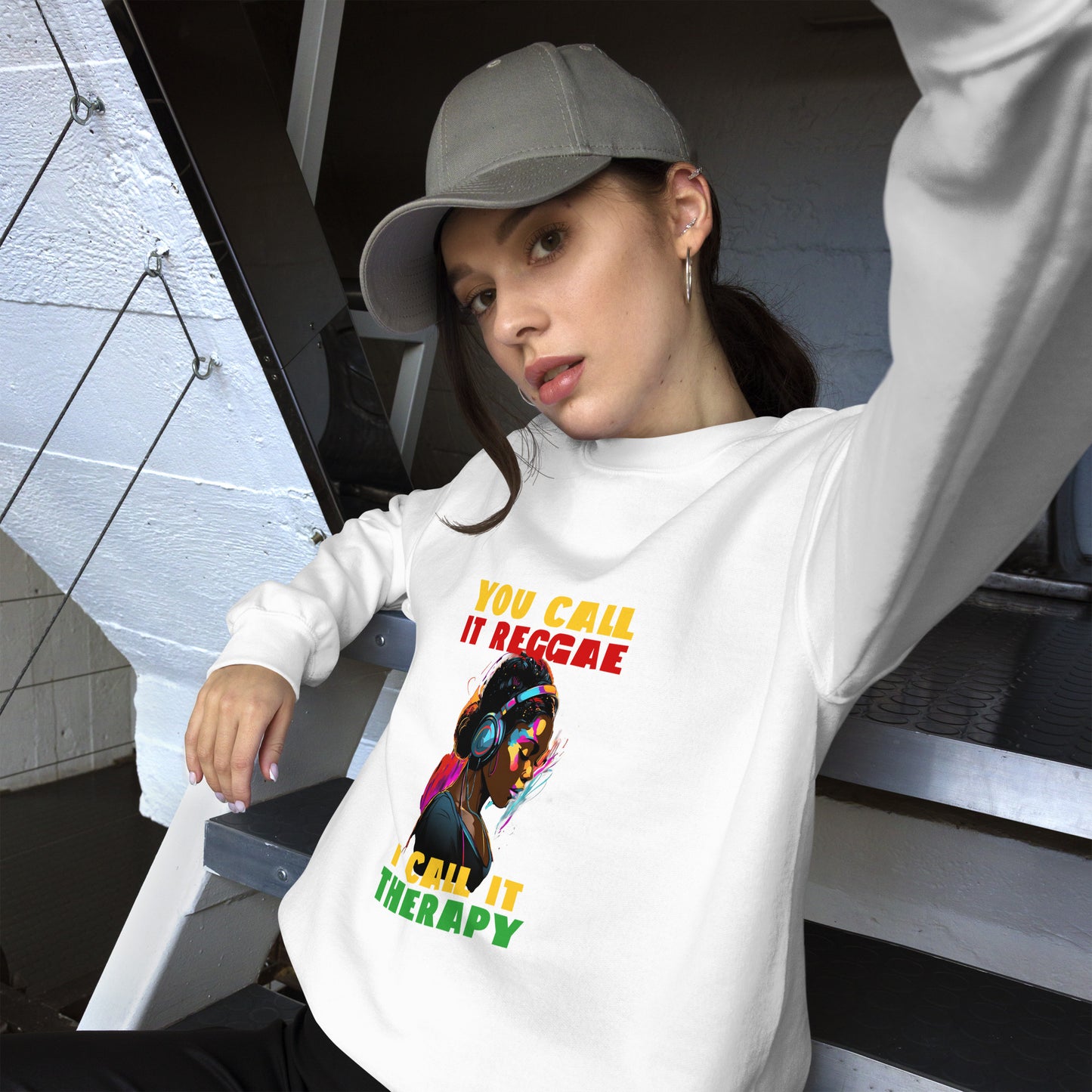 Sweat-shirt unisexe « Reggae is Therapy »