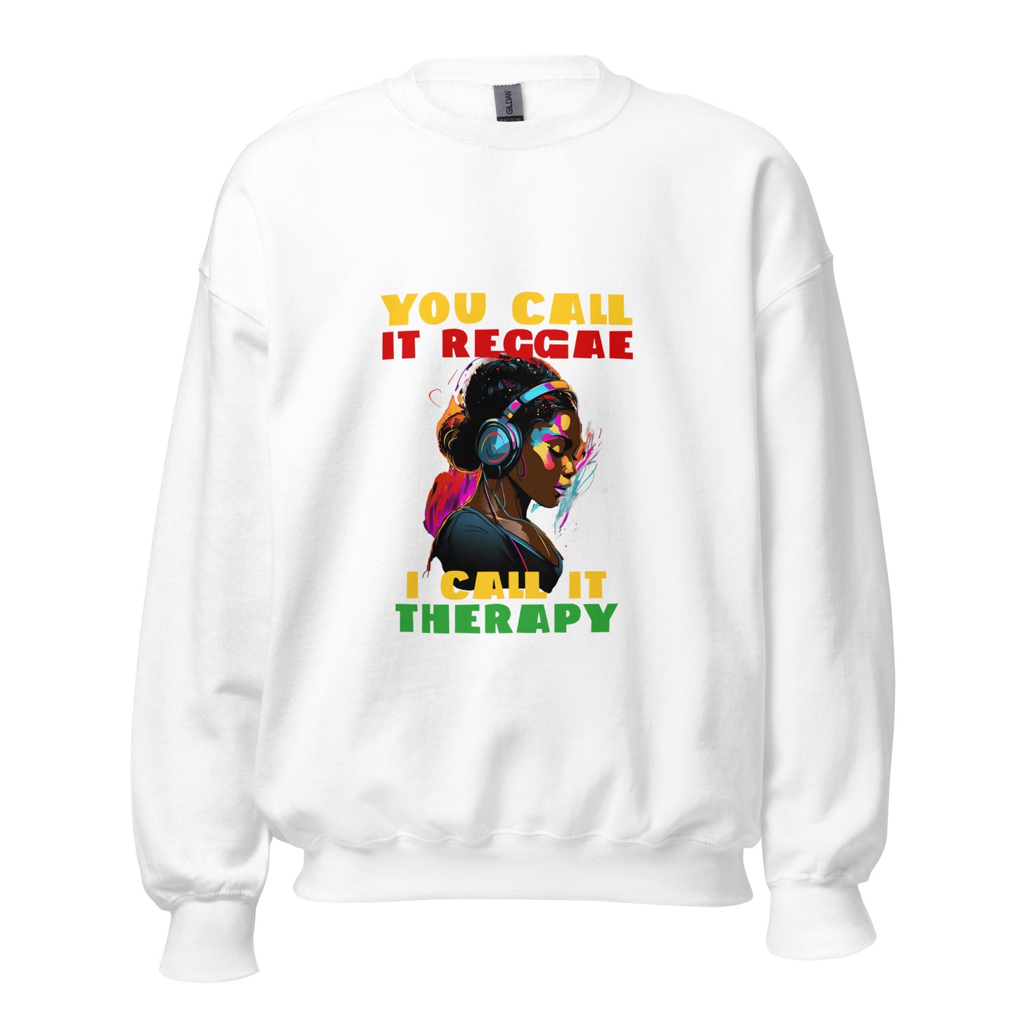 Unisex sweatshirt "Reggae is therapie".