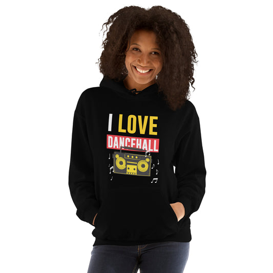 Unisex "I Love Dancehall" Hoodie - Black Edition