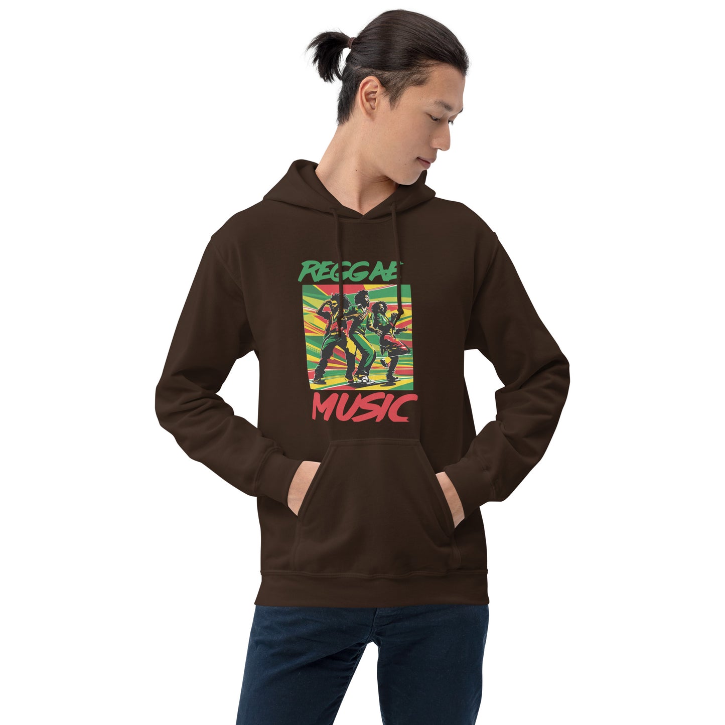 Unisex hoodie met reggaemuziek