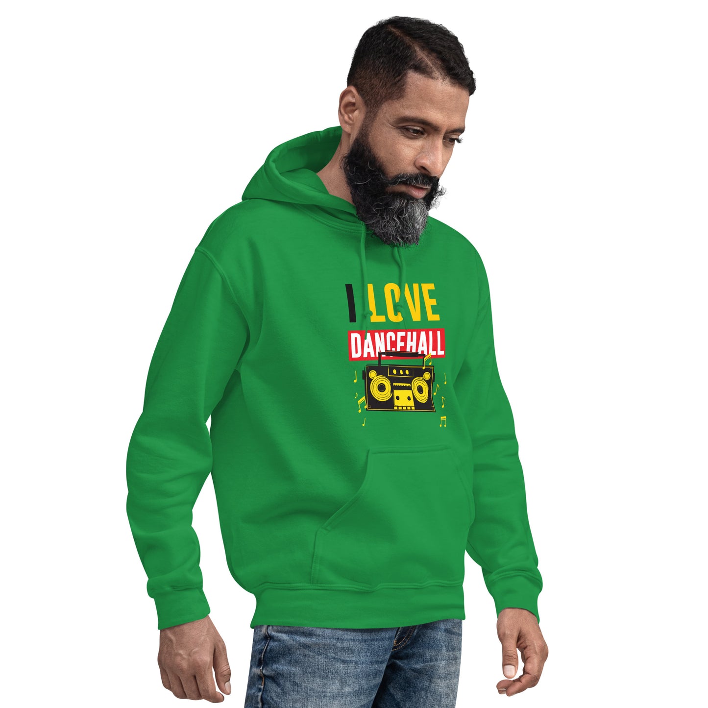 Unisex hoodie "I Love Dancehall" - witte editie