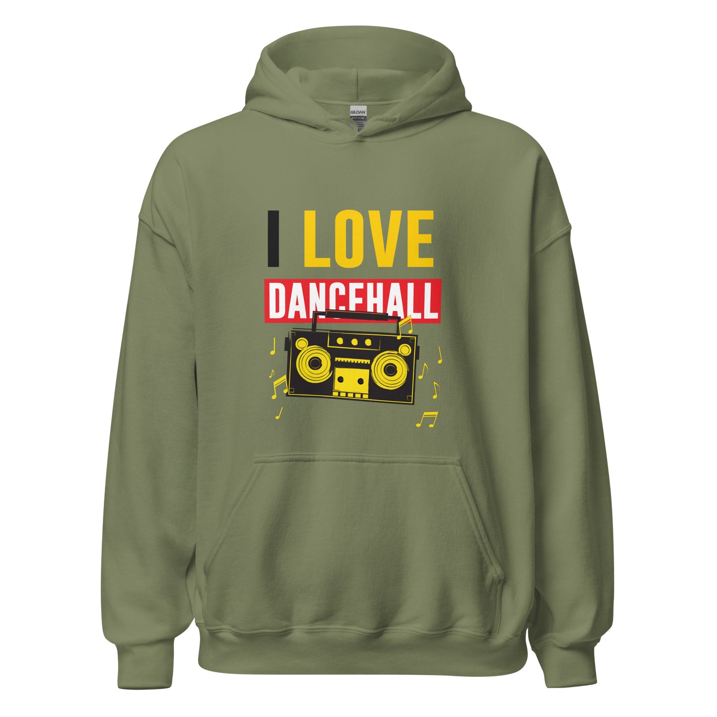 Unisex "I Love Dancehall" Hoodie- White Edition