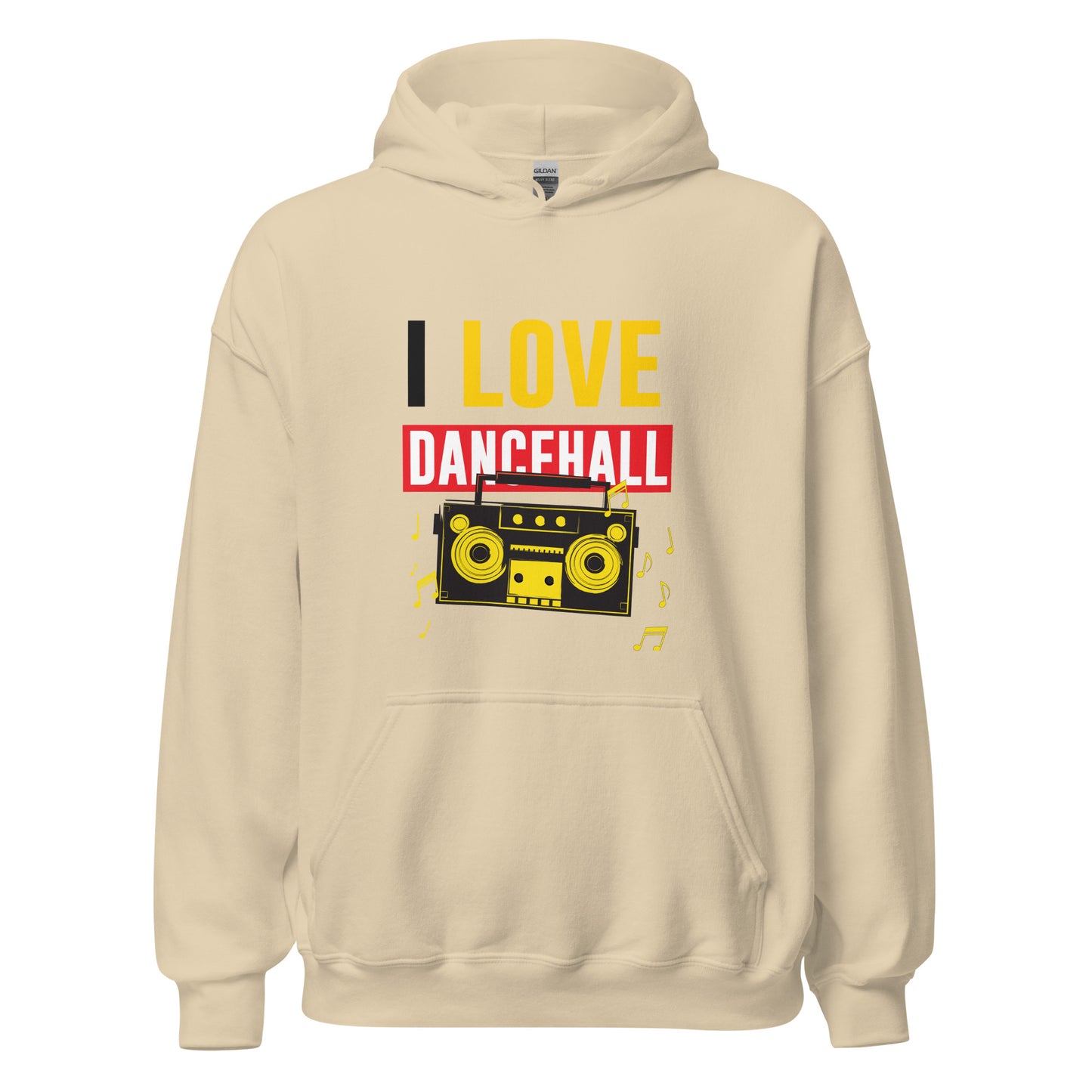 Unisex hoodie "I Love Dancehall" - witte editie