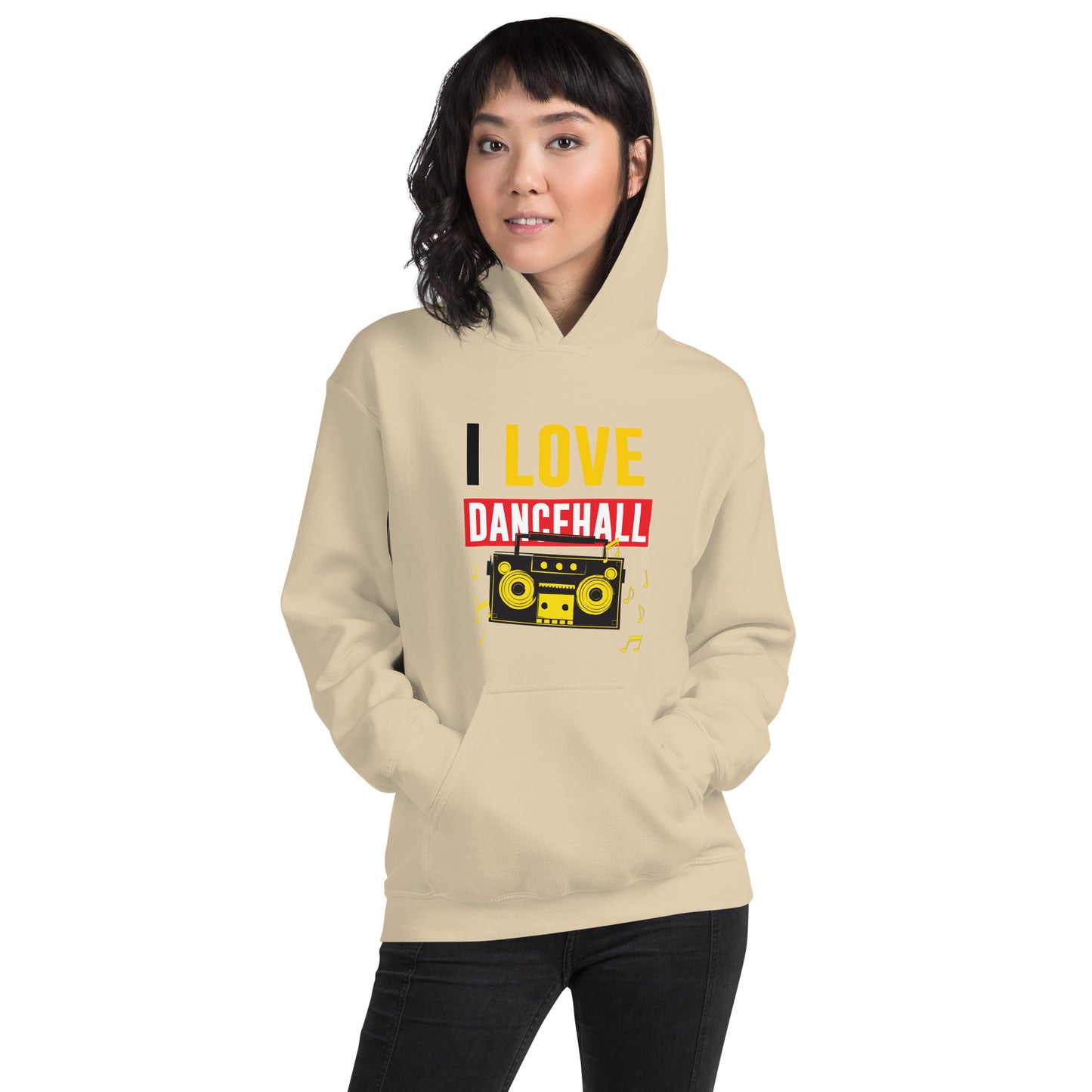 Unisex hoodie "I Love Dancehall" - witte editie