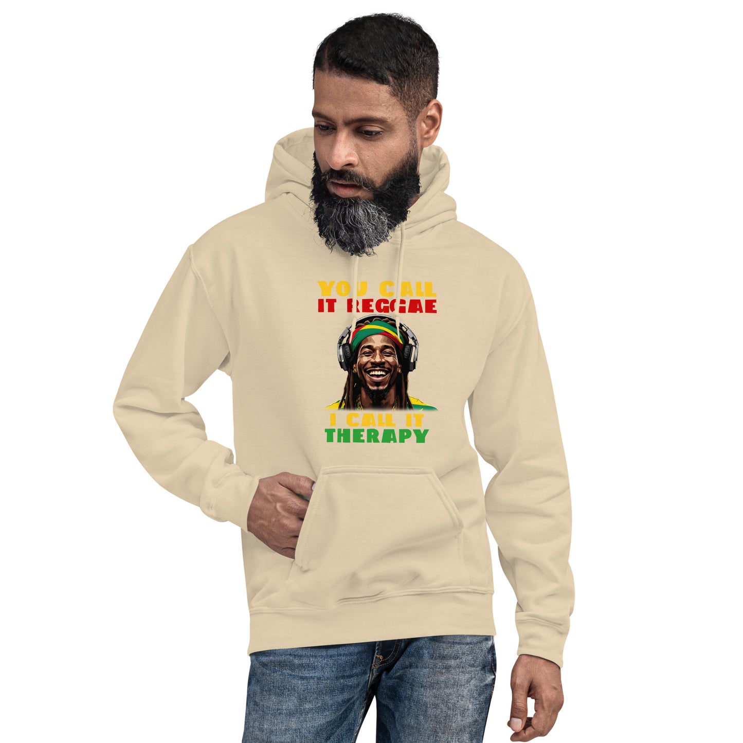 Sweat à capuche unisexe « Reggae is Therapy »