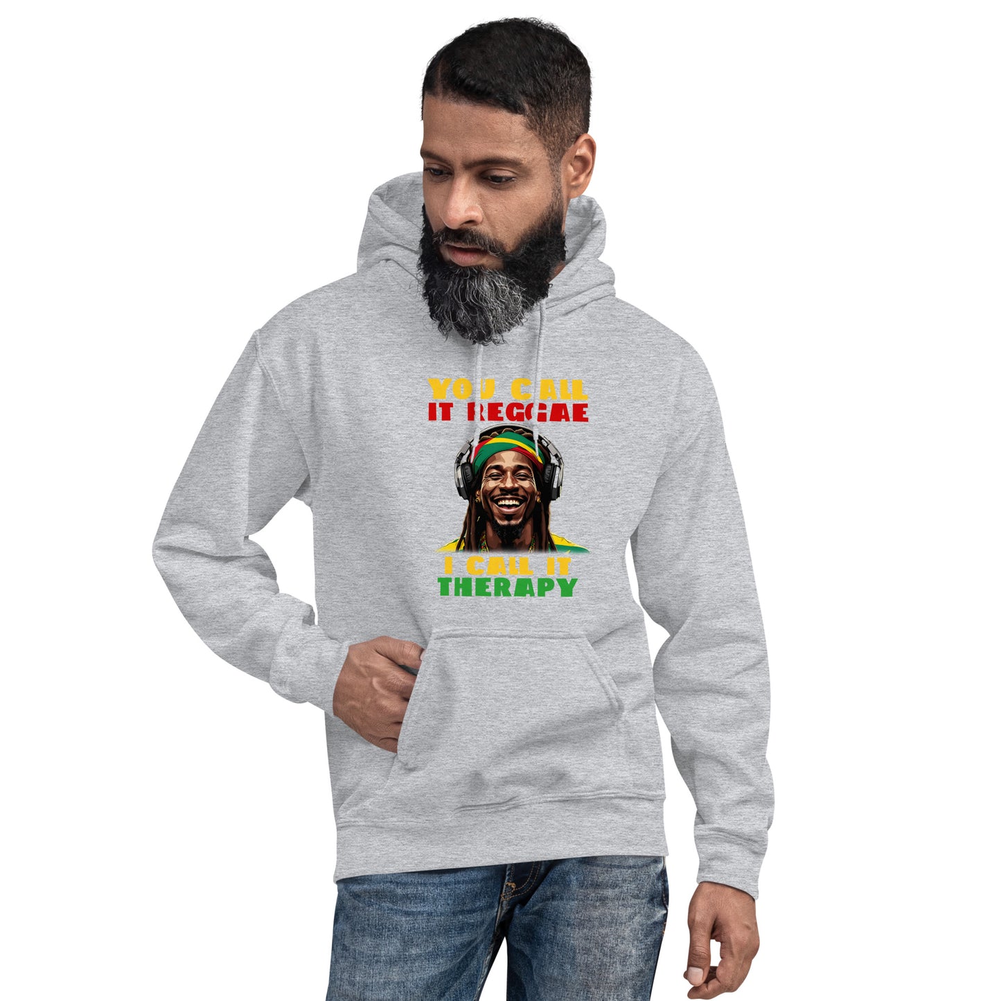 Sweat à capuche unisexe « Reggae is Therapy »