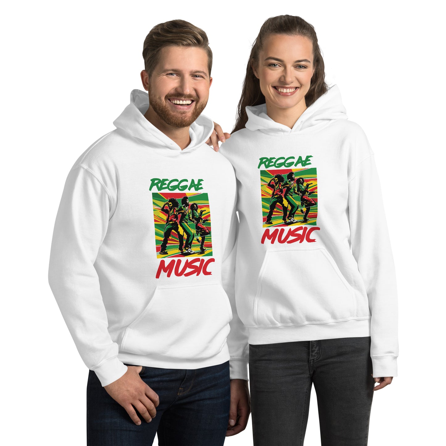 Unisex hoodie met reggaemuziek