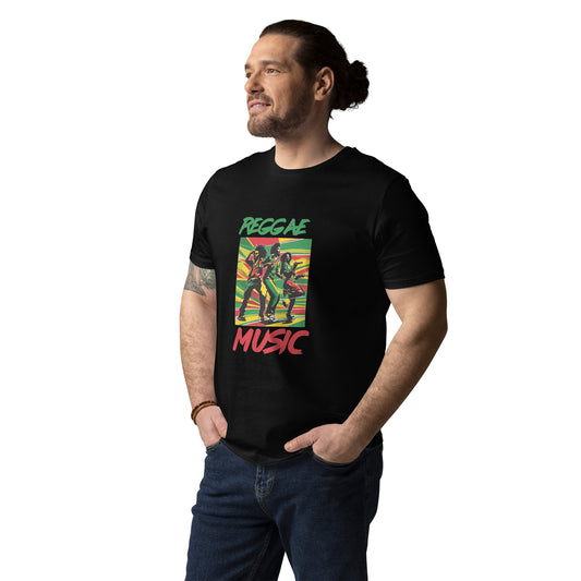 Unisex organic "Reggae Music" cotton t-shirt