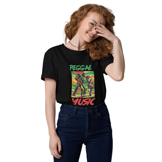 Unisex organic "Reggae Music" cotton t-shirt