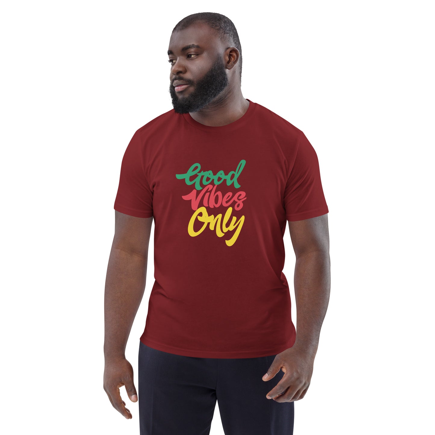 T-shirt unisexe en coton biologique "Good Vibes Only"