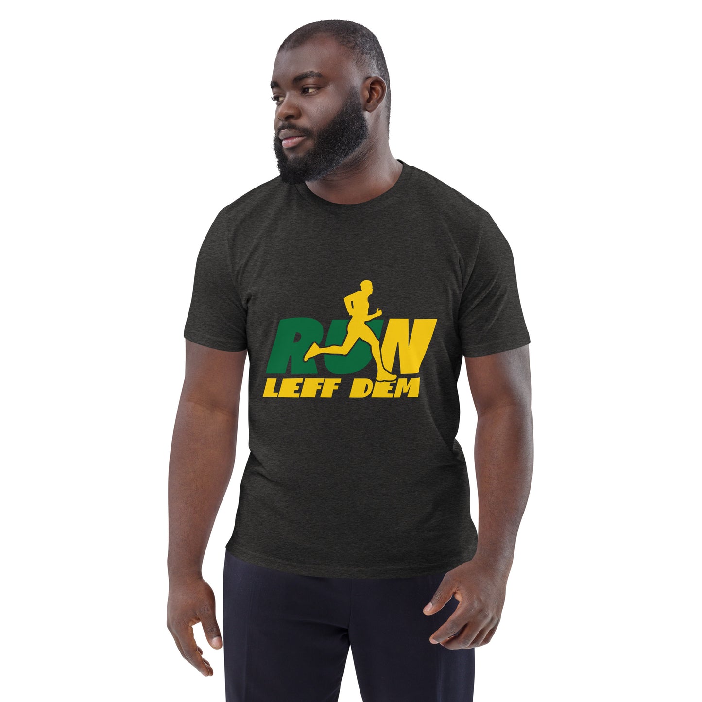 T-shirt unisexe en coton biologique "Run Leff Dem"