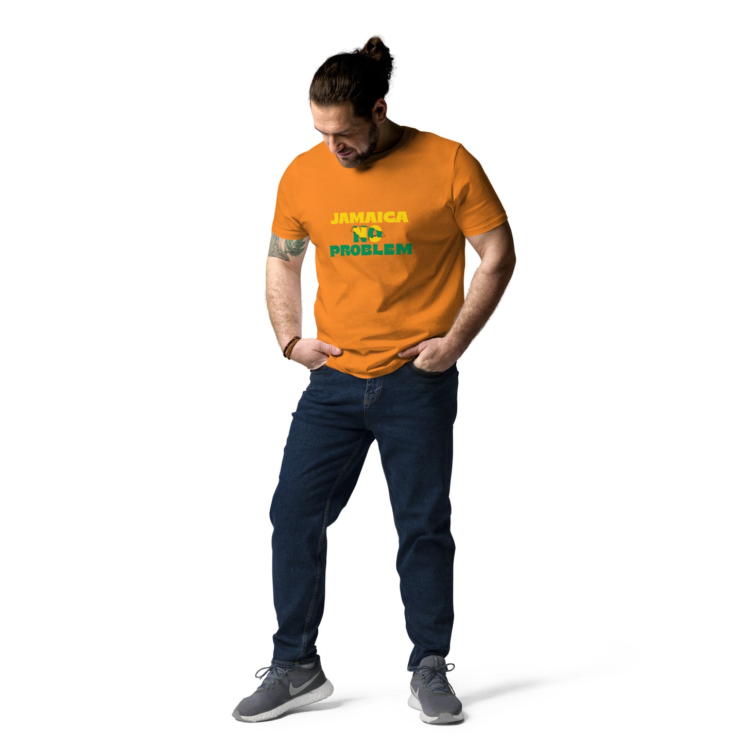 Unisex biologisch katoenen T-shirt in de "Jamaica No Problem"-editie