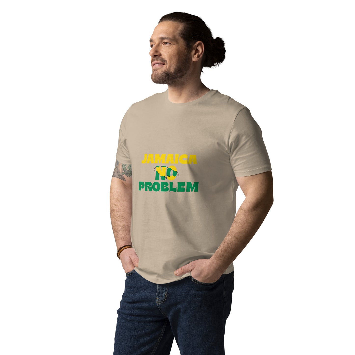 Unisex biologisch katoenen T-shirt in de "Jamaica No Problem"-editie