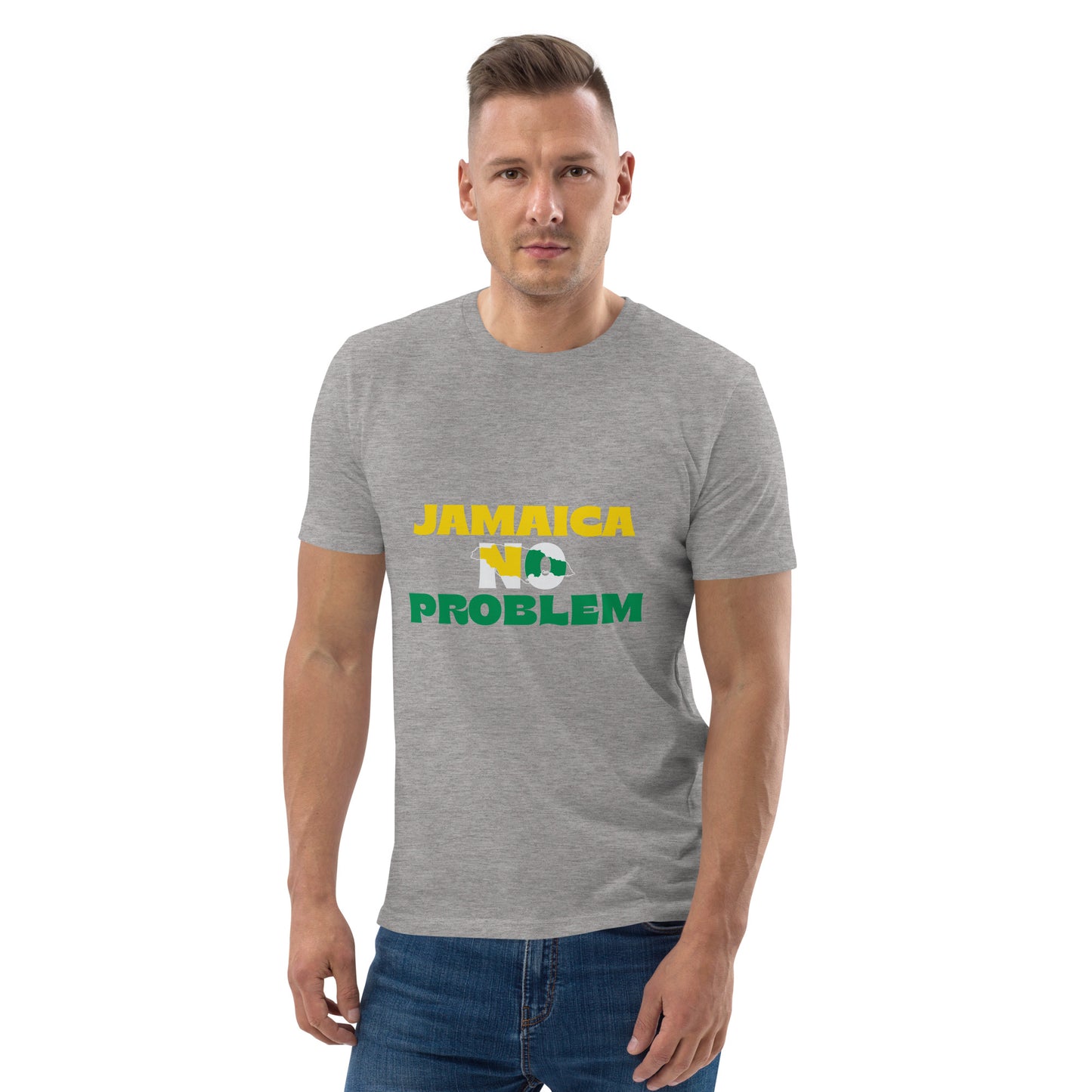 T-shirt unisexe en coton biologique "Jamaica No Problem" édition blanche