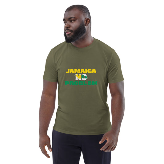 Unisex organic cotton "Jamaica No Problem" white edition t-shirt