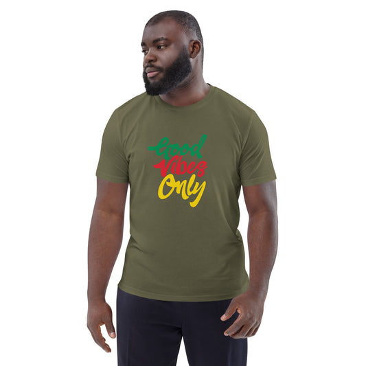 Unisex organic cotton "Good Vibes Only" t-shirt