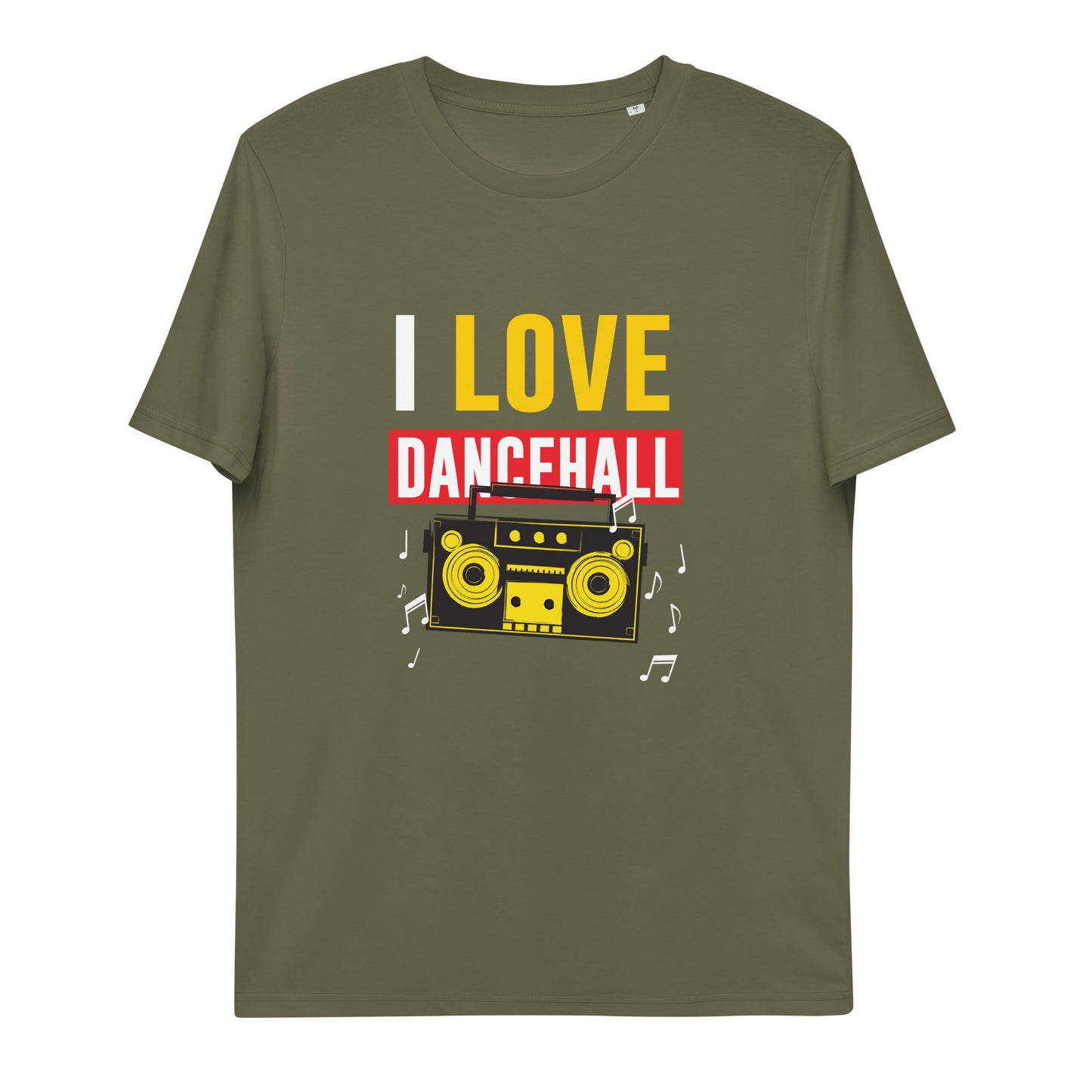 T-shirt unisexe en coton bio "I love Dancehall" - White Edition