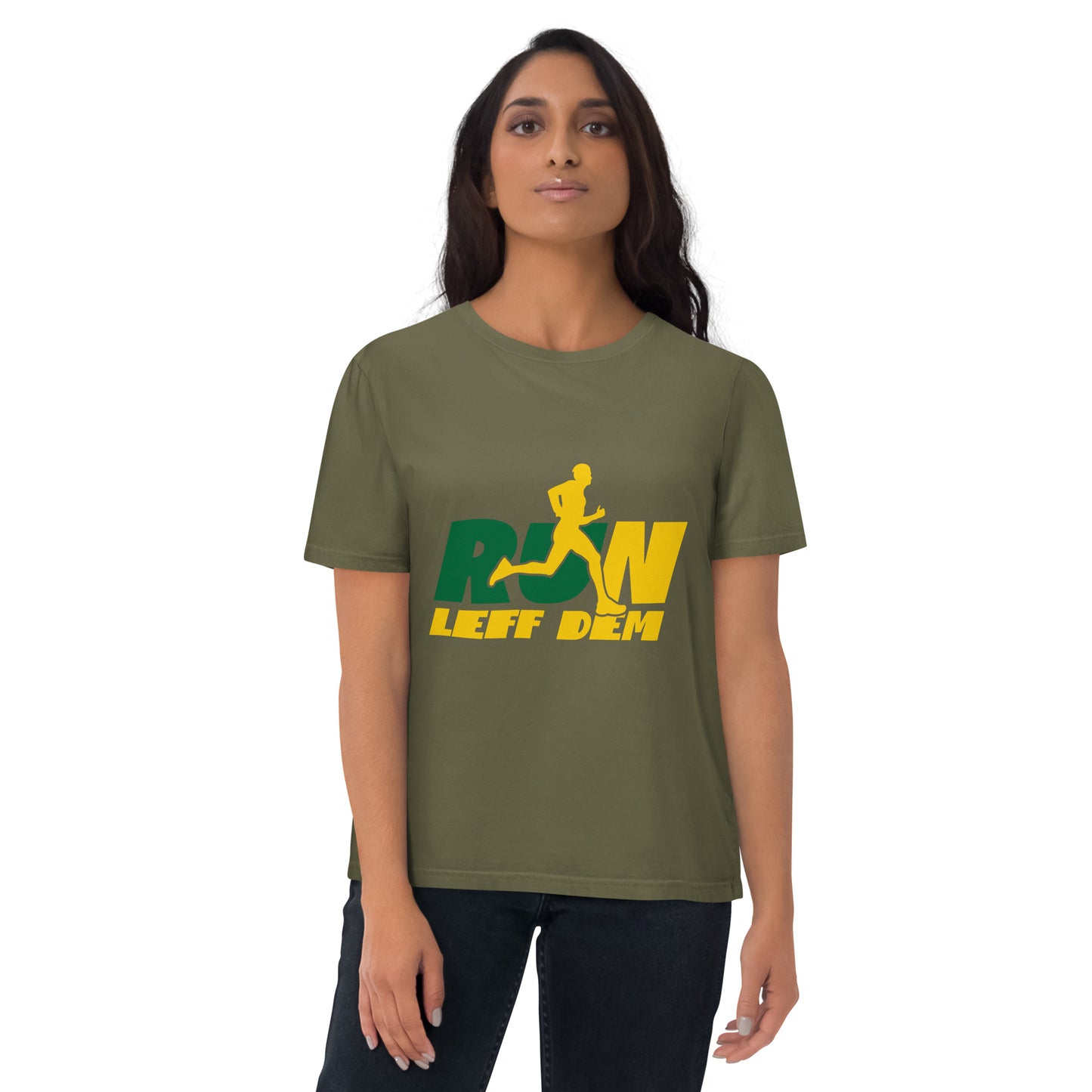 Unisex organic cotton "Run Leff Dem" t-shirt