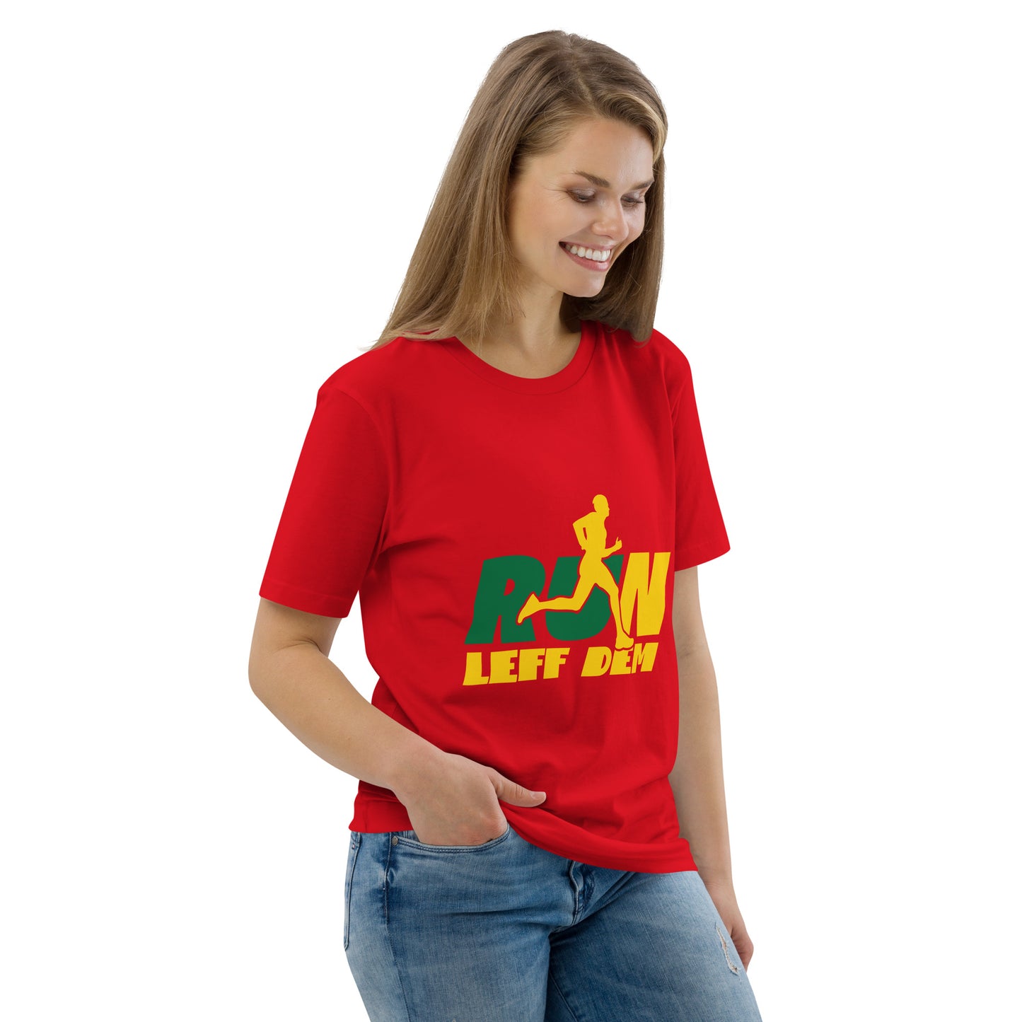 T-shirt unisexe en coton biologique "Run Leff Dem"