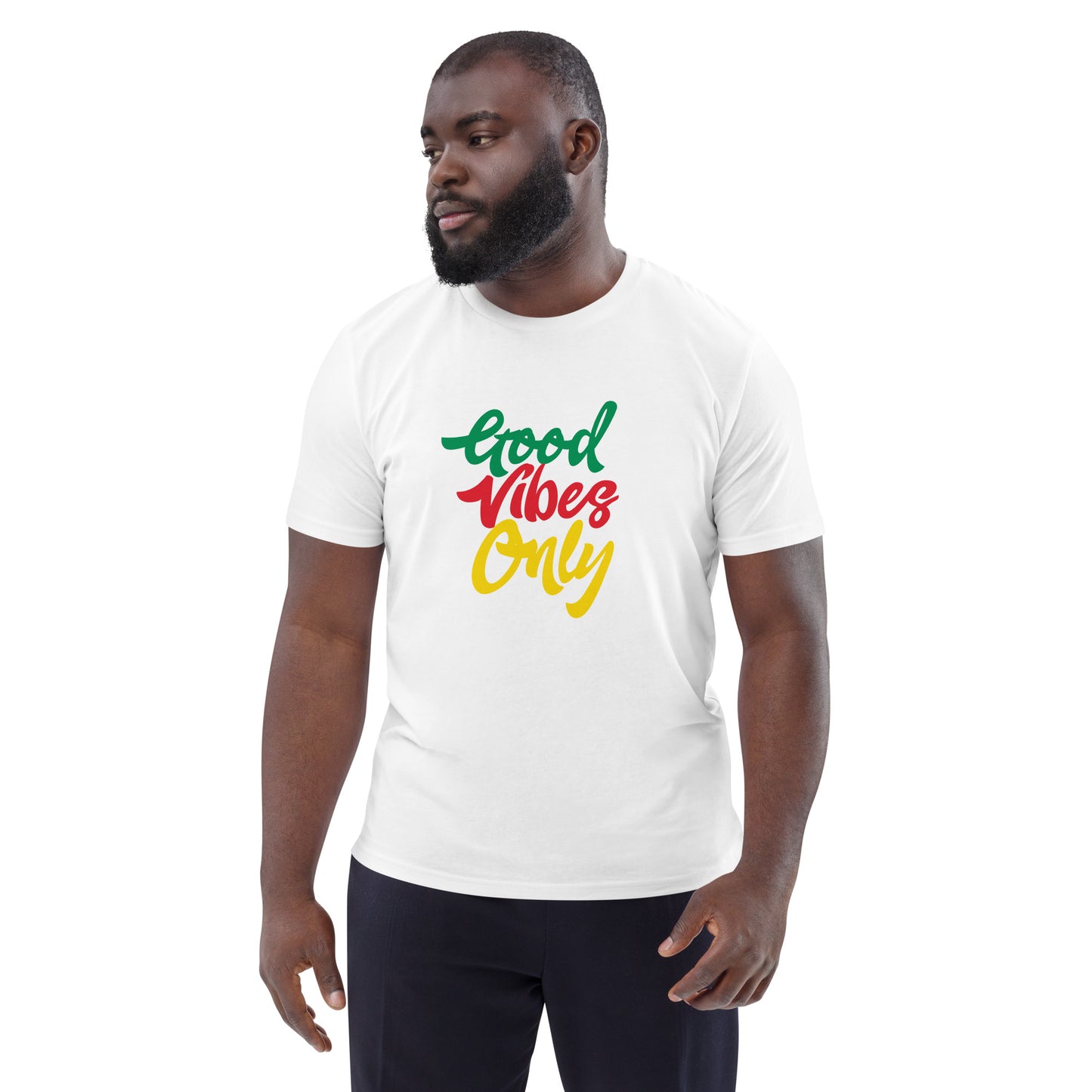 T-shirt unisexe en coton biologique "Good Vibes Only"