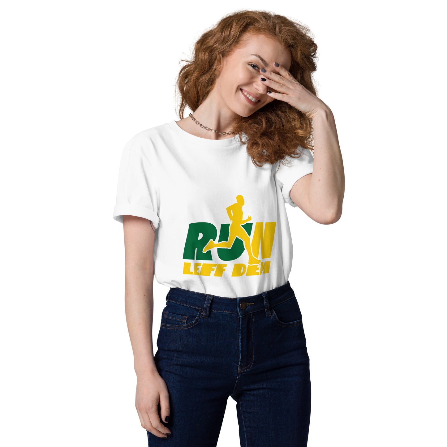 T-shirt unisexe en coton biologique "Run Leff Dem"