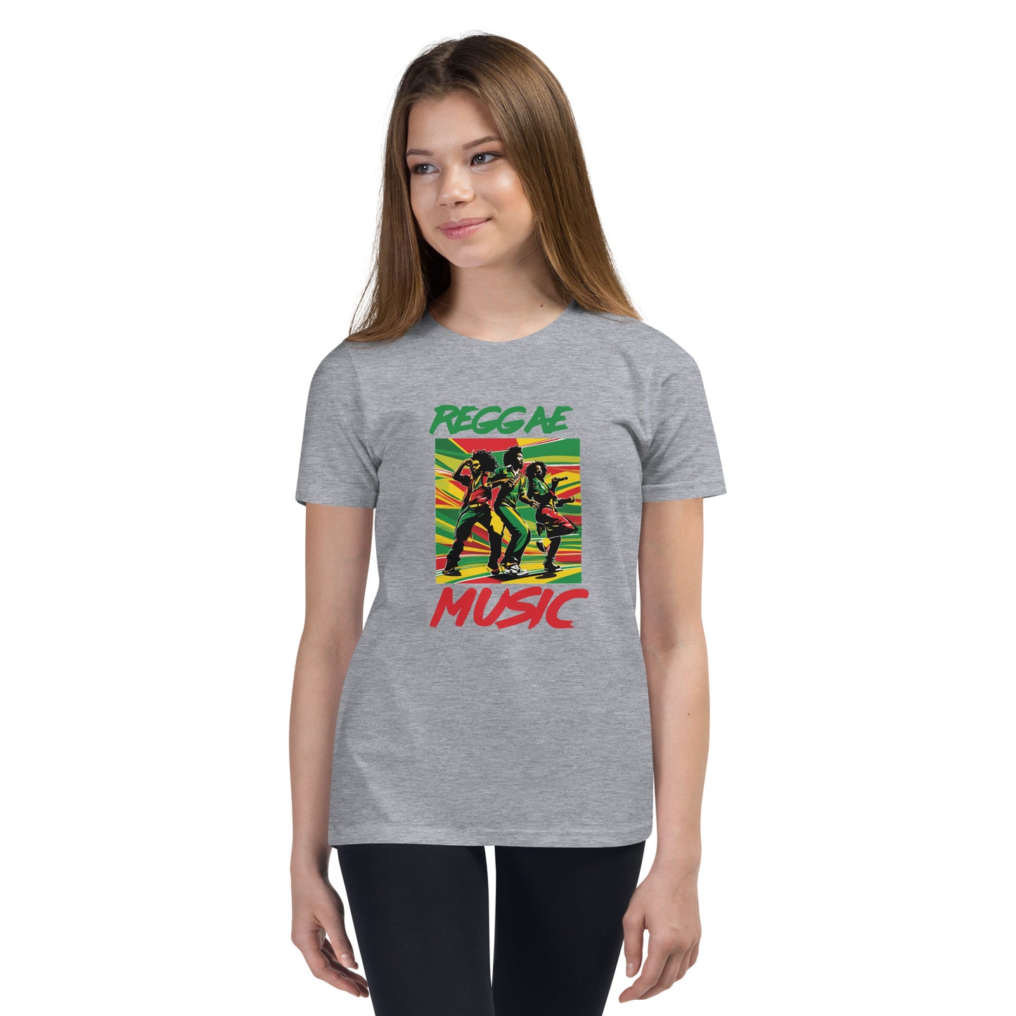 "Reggaemuziek" T-shirt met korte mouwen voor jongeren