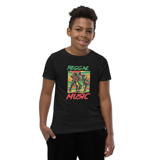 "Reggaemuziek" T-shirt met korte mouwen voor jongeren