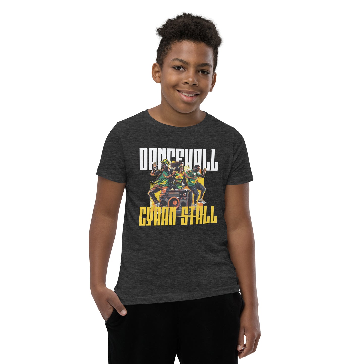 Youth Short Sleeve "Dancehall cyaan stall" T-Shirt
