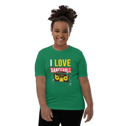 "I love Dancehall" T-shirt met korte mouwen voor jongeren