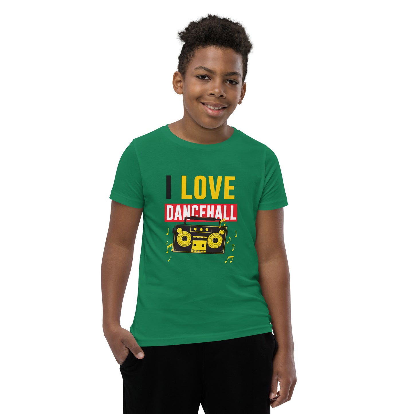 "I love Dancehall" T-shirt met korte mouwen voor jongeren