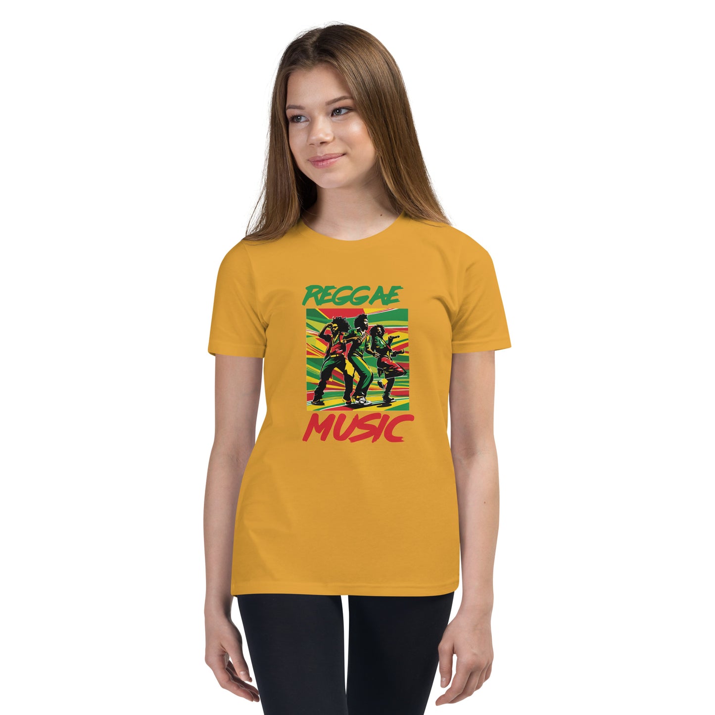 "Reggaemuziek" T-shirt met korte mouwen voor jongeren