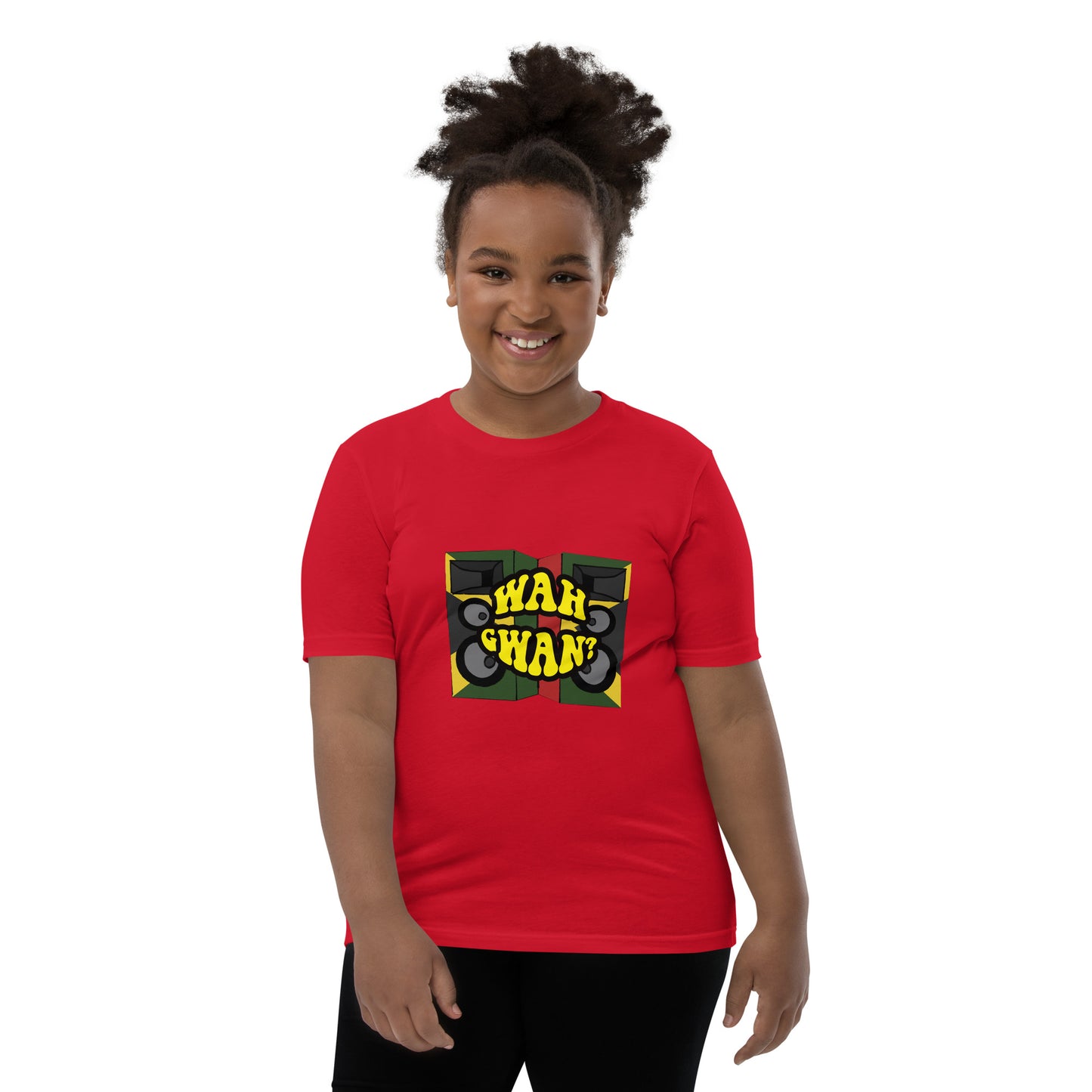 "Wah Gwan" T-shirt met korte mouwen voor jongeren