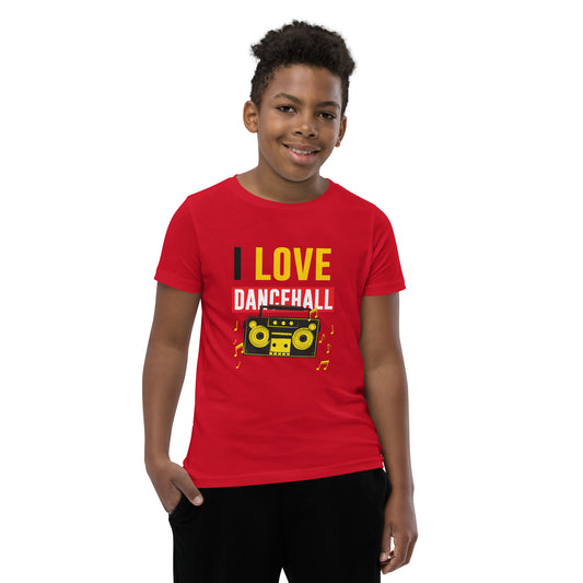 "I love Dancehall" T-shirt met korte mouwen voor jongeren