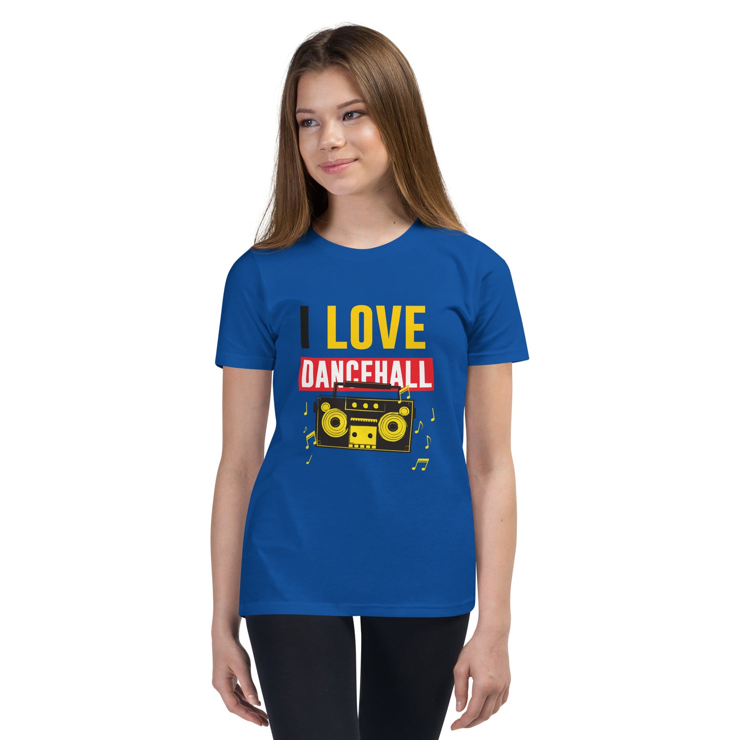 "I love Dancehall" T-shirt met korte mouwen voor jongeren