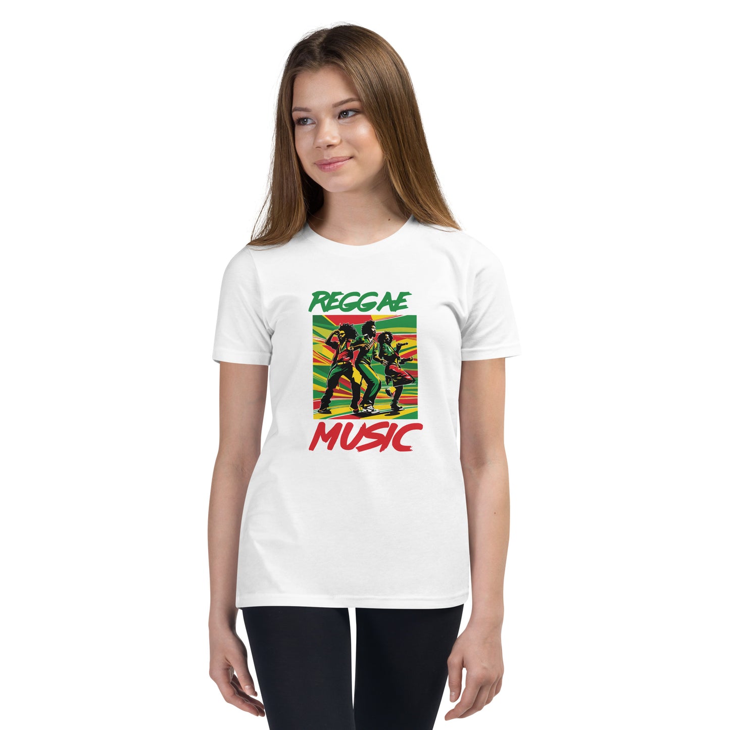 "Reggaemuziek" T-shirt met korte mouwen voor jongeren