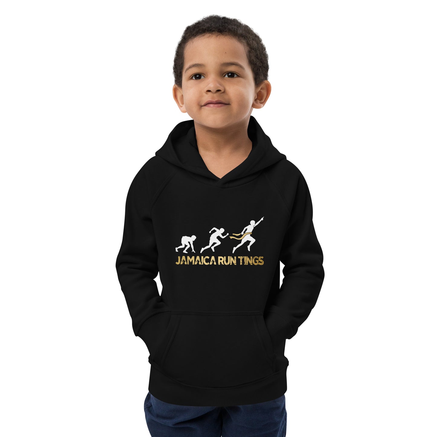 Kids eco Jamaica Run Tings hoodie