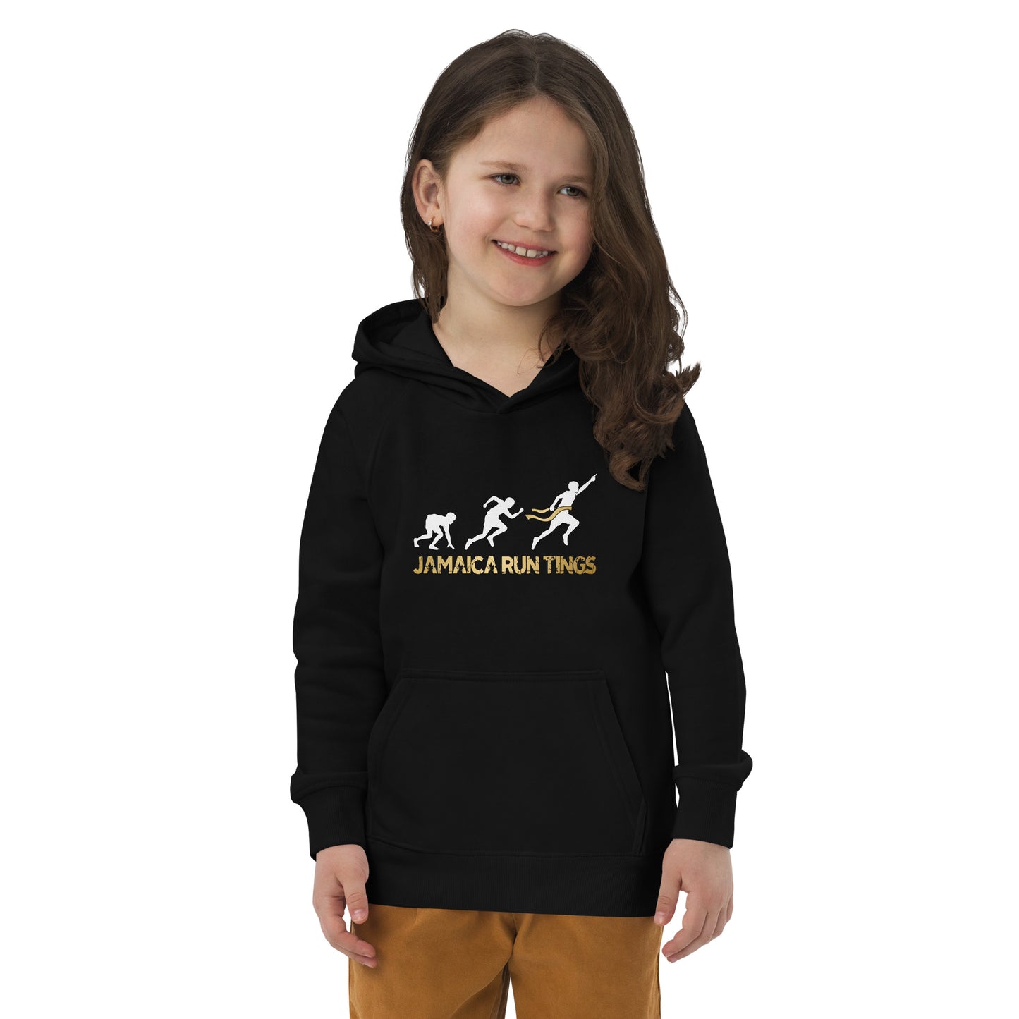 Kids eco Jamaica Run Tings hoodie