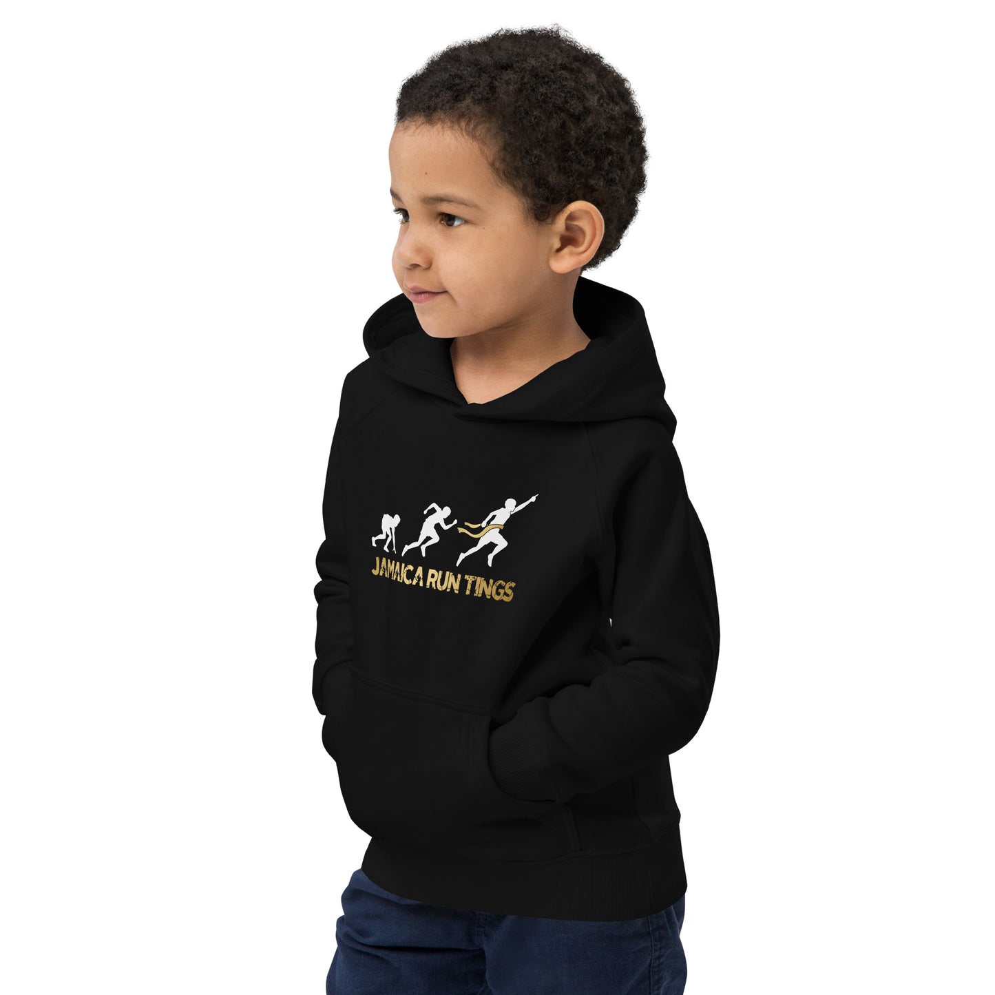 Kids eco Jamaica Run Tings hoodie