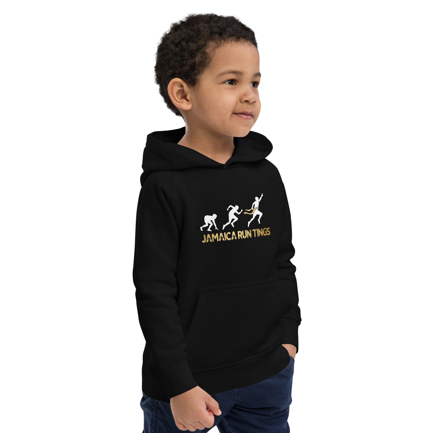 Kids eco Jamaica Run Tings hoodie