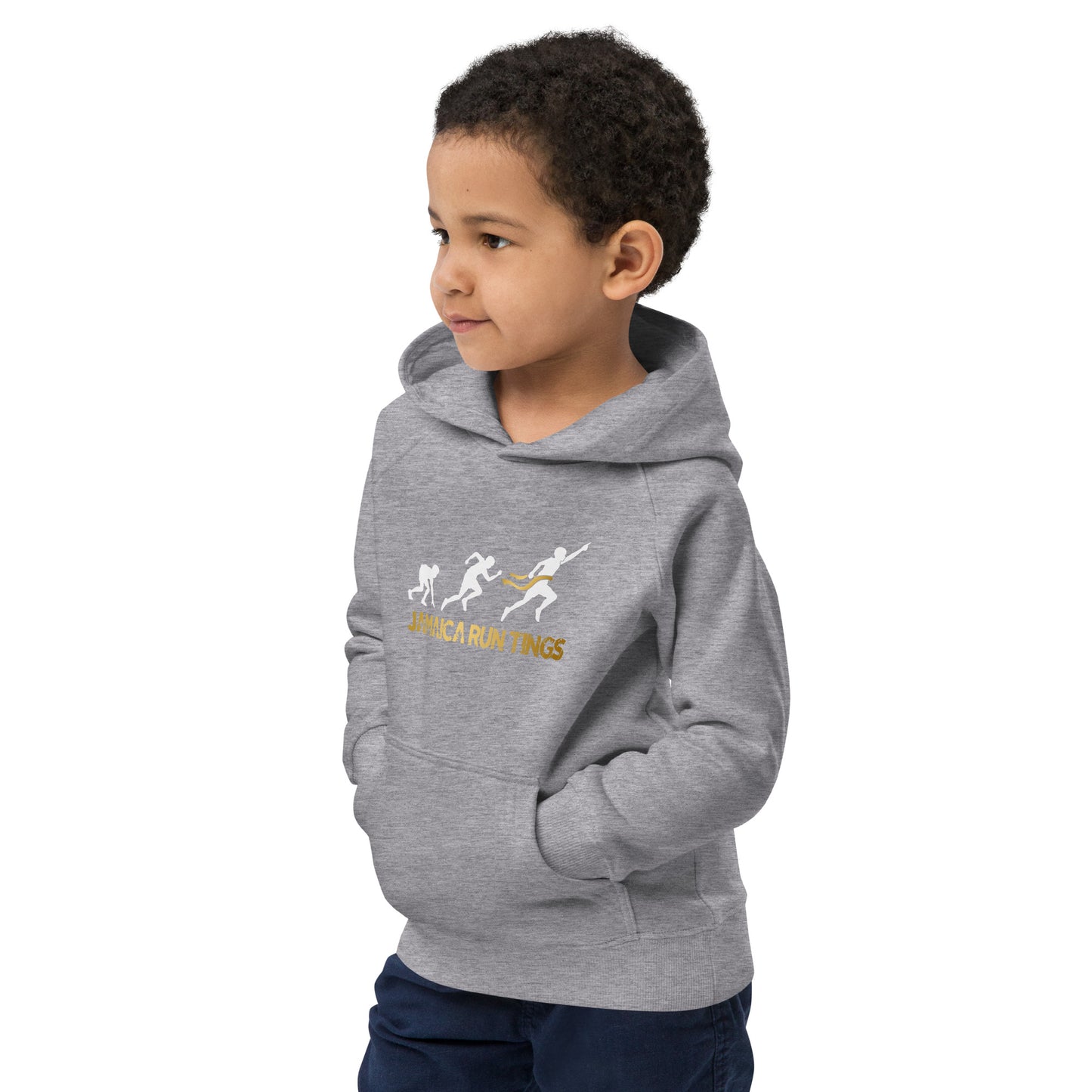 Kids eco Jamaica Run Tings hoodie