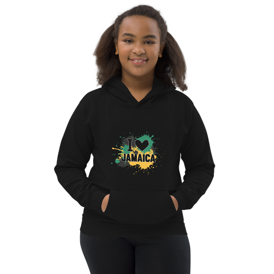 Unisex hoodie "I &lt;3 Jamaica" voor jongeren