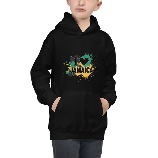 Unisex hoodie "I &lt;3 Jamaica" voor jongeren