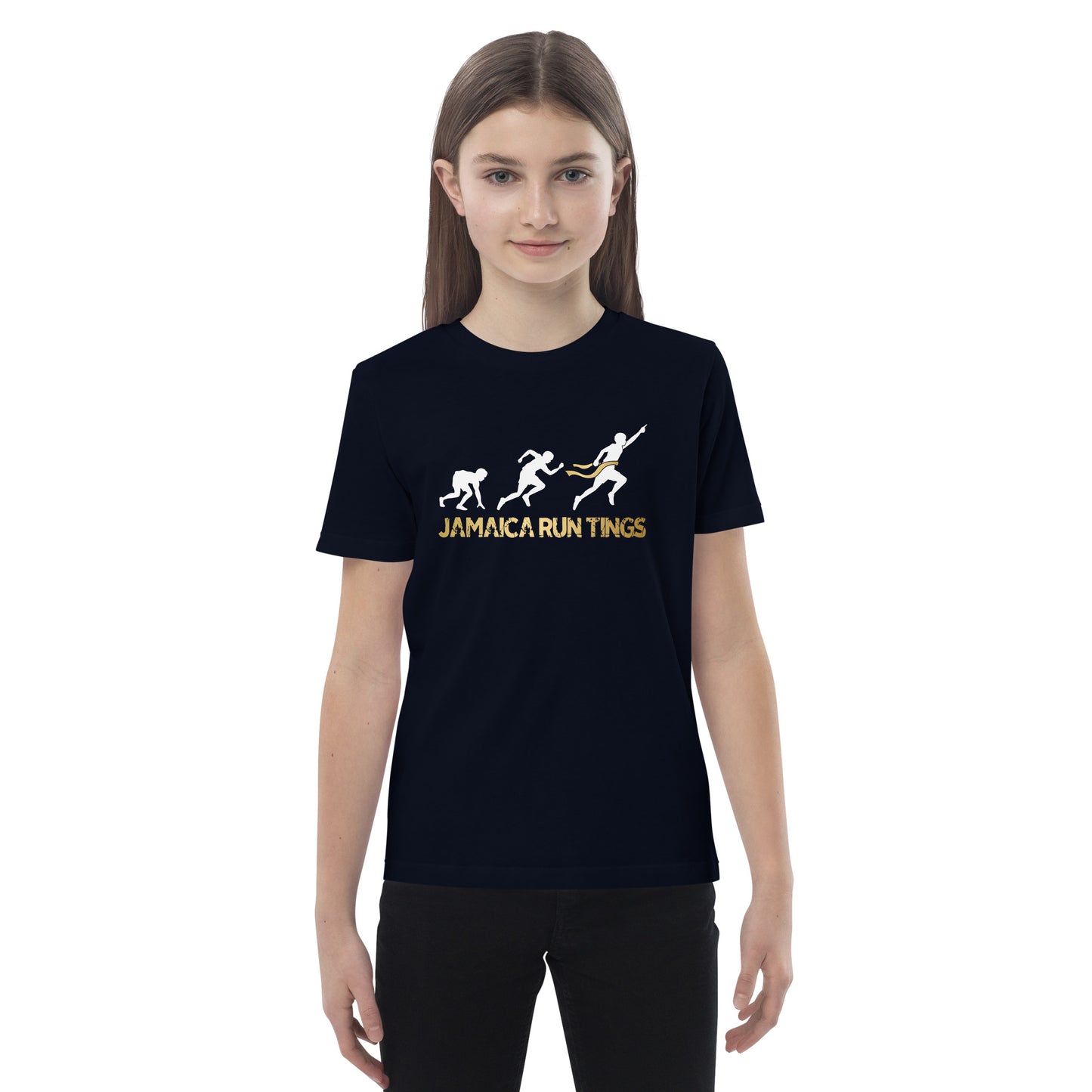 Organic cotton kids "Jamaica run tings" t-shirt