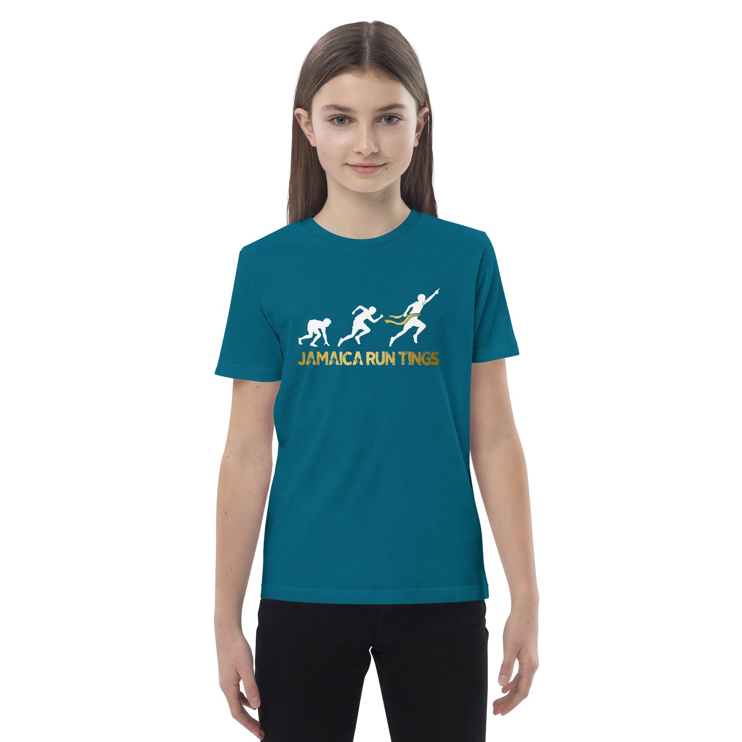 Organic cotton kids "Jamaica run tings" t-shirt