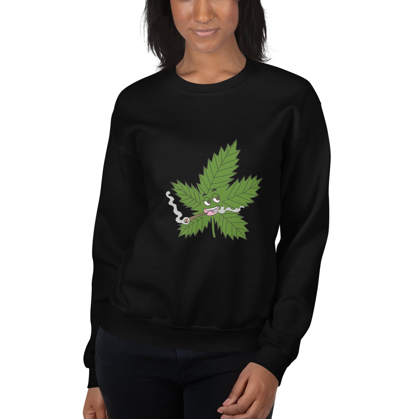 Sweat-shirt unisexe feuille de mauvaises herbes